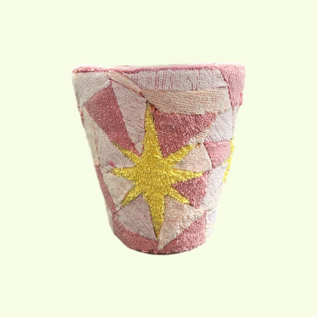 Pink Star Patchwork Pot