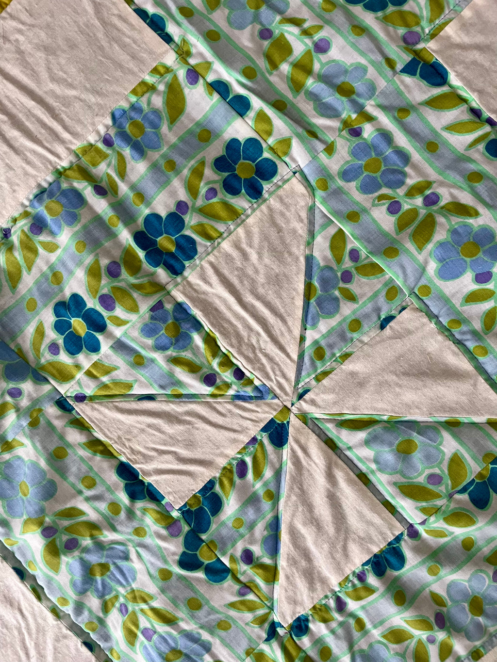 Blue Greek Square Quilt