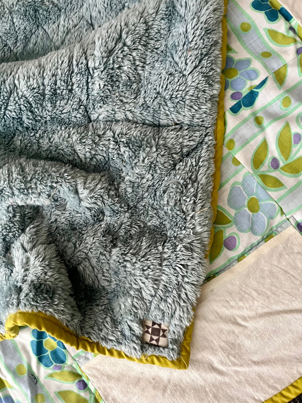 Blue Greek Square Quilt