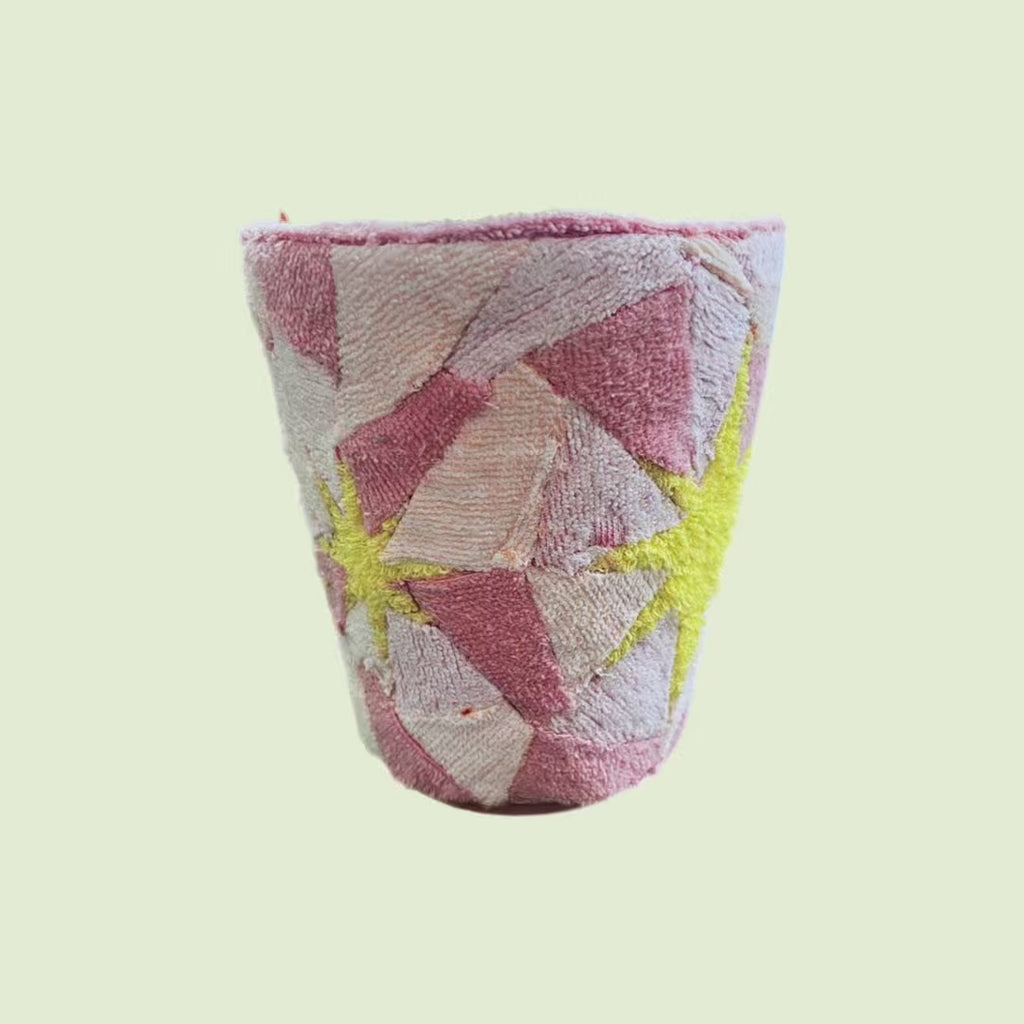 Pink Star Patchwork Pot